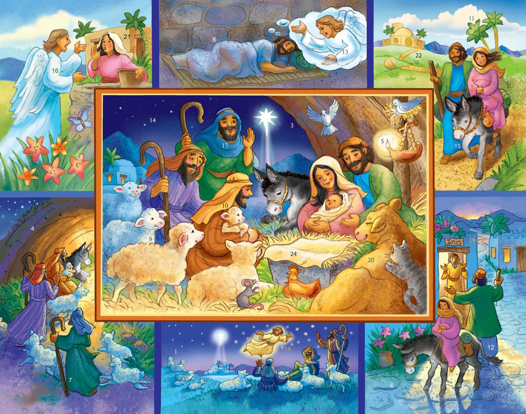 Large Advent Calendar-The Nativity Story (11 x 14)