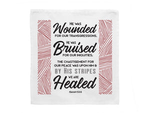 Prayers In My Pocket Cloth-By His Stripes (8 x 8) (Pack Of 6)