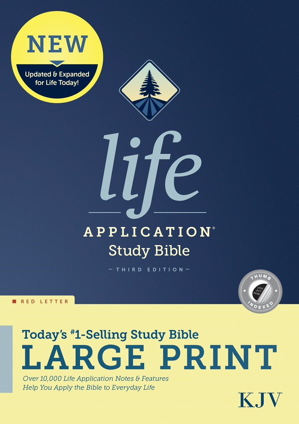 KJV Life Application Study Bible/Large Print (Third Edition)-RL-Hardcover Indexed