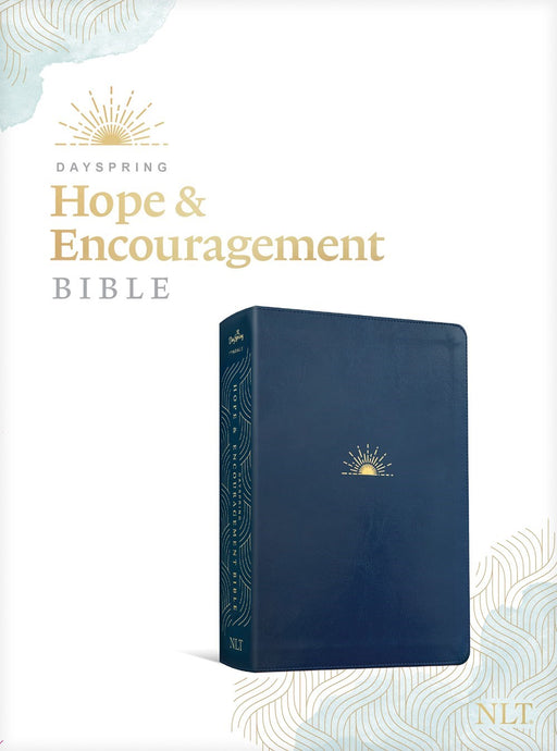 NLT  Hope & Encouragement Bible-Navy Blue LeatherLike