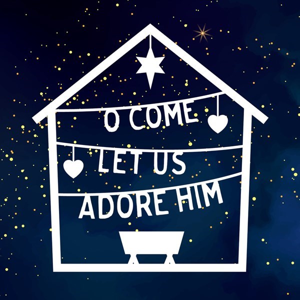 Boxed Cards: Card-Christmas-O Come! Let Us Adore him (Matthew2:2) (Pack Of 6)