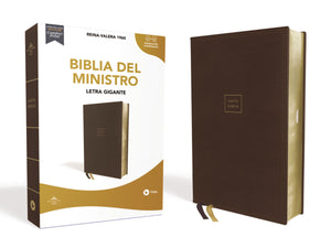 Spanish-RVR 1960 Minister's Bible (Santa Biblia Del Ministro)-Brown Leathersoft
