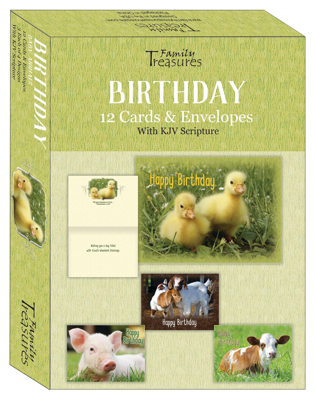 Card-Boxed-Birthday-Baby Animals (Box Of 12)