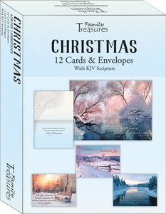 Card-Boxed-Christmas-Winter Landscape (Box Of 12)