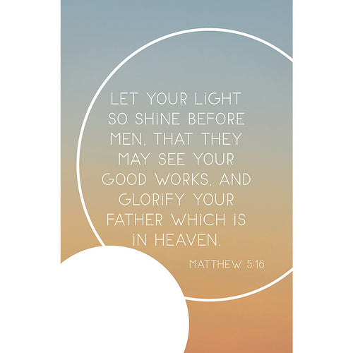 Bulletin-Let Your Light So Shine Before Men (Matthew 5:16) (Pack Of 100)