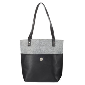 Tote Bag-Fashion-Black/Grey