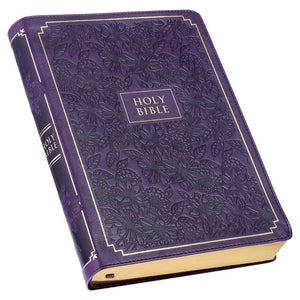 KJV Giant Print Full Size Bible-Purple Faux Leather Indexed