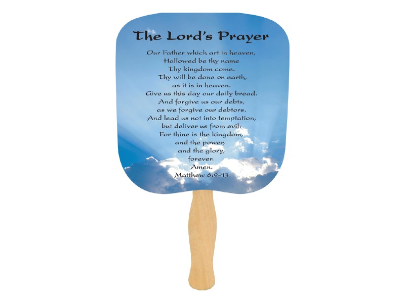 Hand Fan-The Lord's Prayer (Pack of 50)