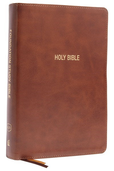 KJV Foundation Study Bible/Large Print (Comfort Print)-Brown Leathersoft