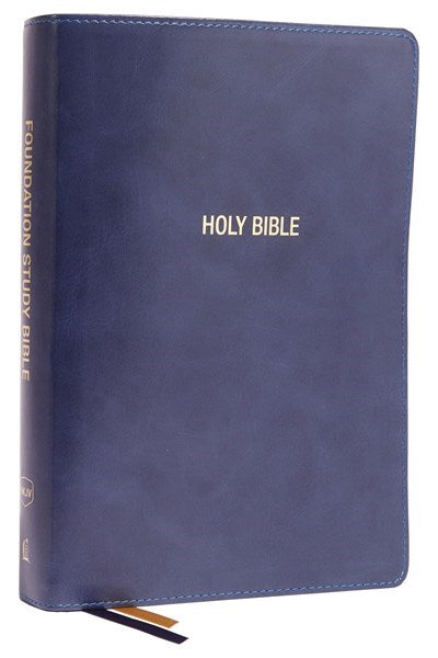 NKJV Foundation Study Bible/Large Print (Comfort Print)-Blue Leathersoft