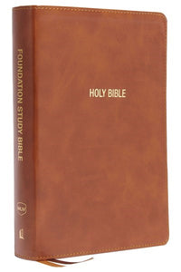 NKJV Foundation Study Bible/Large Print (Comfort Print)-Brown Leathersoft