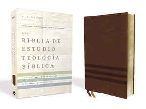 Spanish-NIV Biblical Theology Study Bible (Biblia de Estudio  Teologia Biblica)-Brown Leathersoft