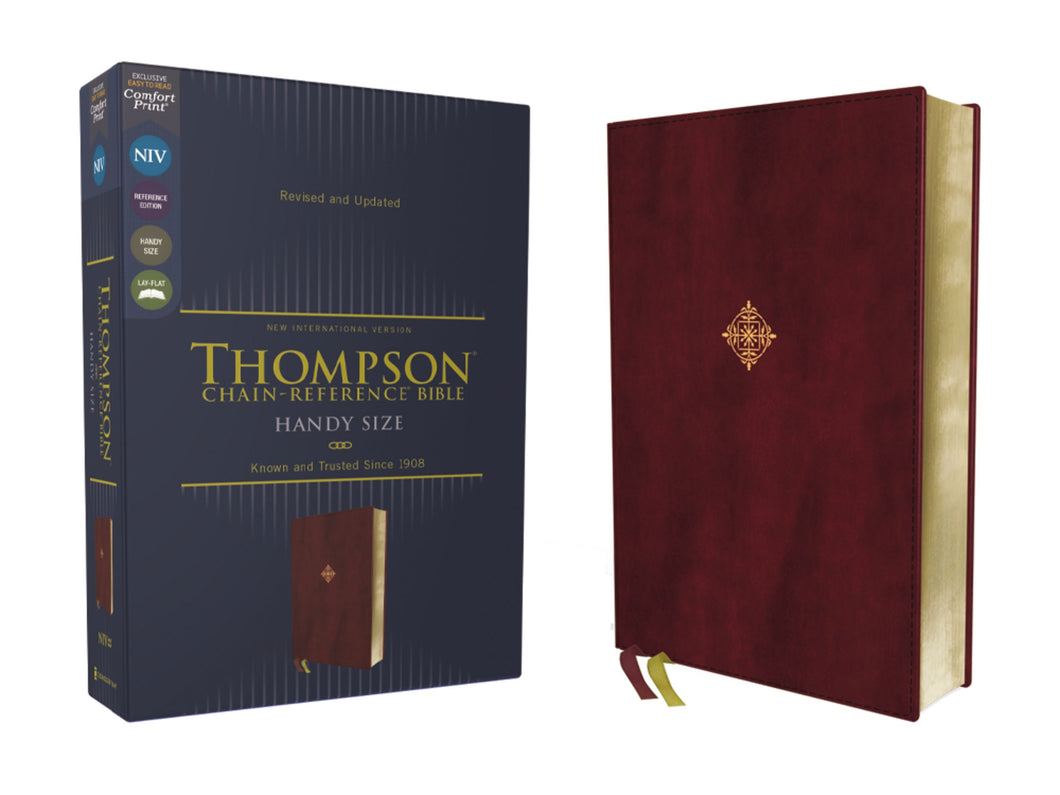 NIV Thompson Chain-Reference Bible/Handy Size (Comfort Print)-Burgundy Leathersoft