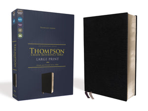 NIV Thompson Chain-Reference Bible/Large Print (Comfort Print)-Black European Bonded Leather