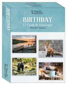 Card-Boxed-Birthday-Woodland Greetings (Box Of 12)