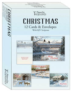 Card-Boxed-Christmas-Covered Bridges (Box Of 12)