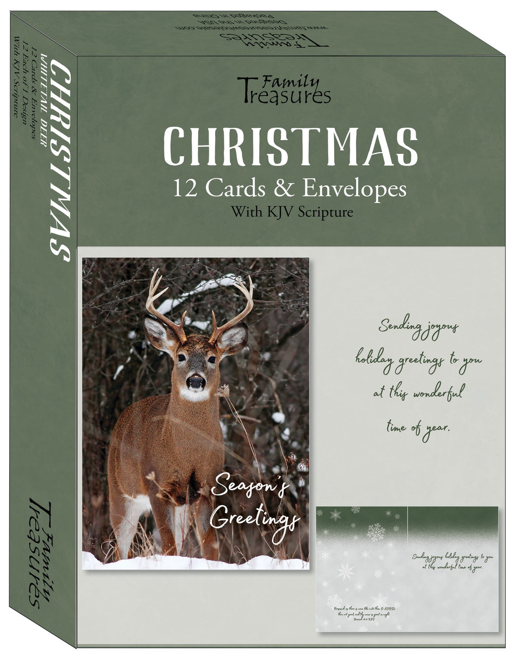 Card-Boxed-Christmas-Whitetail Deer (Box Of 12)