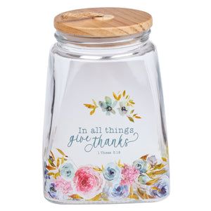 Gratitude Jar-In All Things Give Thanks w/Cards