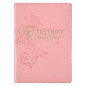 Journal-Classic LuxLeather-Everything Through Christ Phil. 4:13