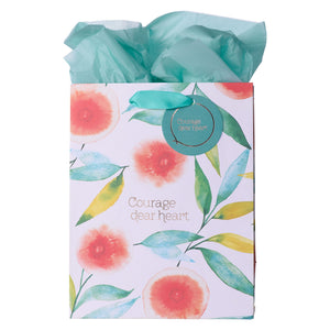 Gift Bag-Orange Blossoms/Courage Dear Heart