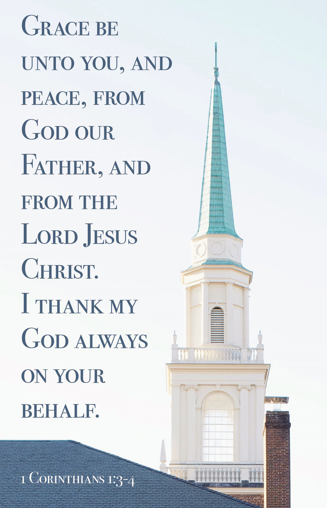 Bulletin-Grace Be Upon You  And Peace/Pastor Appreciation (1 Corinthians 1:3-4) (Pack Of 100)