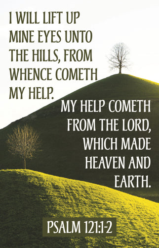 Bulletin-I Will Lift Up Mine Eyes Unto The Hills (Psalm 121:1-2) (Pack Of 100)