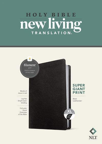 NLT Super Giant Print Bible/Filament Enabled Edition-Black LeatherLike Indexed
