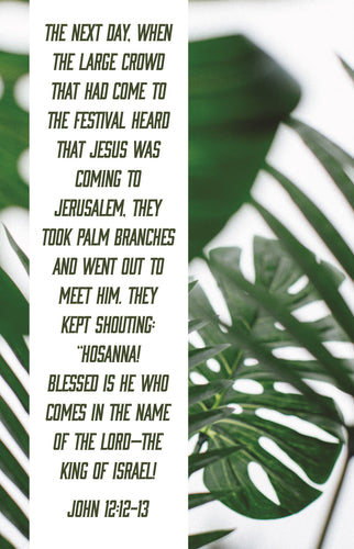 Bulletin-Blessed Is He Who Comes In The Name of The Lord/Palm Sunday (John 12:12-13) (Pack Of 100)