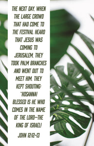 Bulletin-Blessed Is He Who Comes In The Name of The Lord/Palm Sunday (John 12:12-13) (Pack Of 100)
