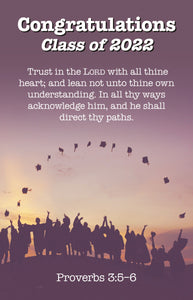 Bulletin-Congratulations Class Of 2022 (Proverbs 35:6) (Pack Of 100)