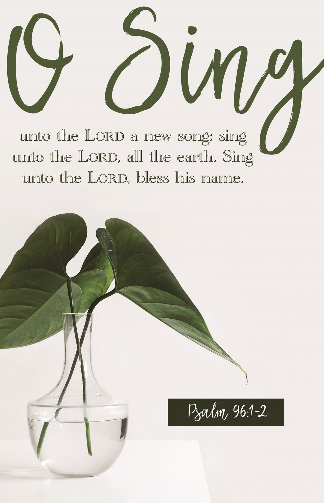 Bulletin-O Sing Unto The Lord A New Song (Psalm 96:1-2)