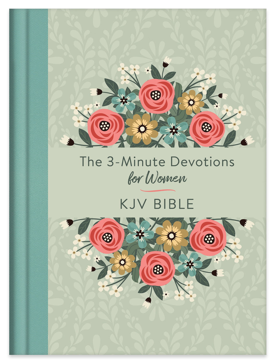 KJV The 3-Minute Devotions For Women Bible-Mint Bouquet Hardcover