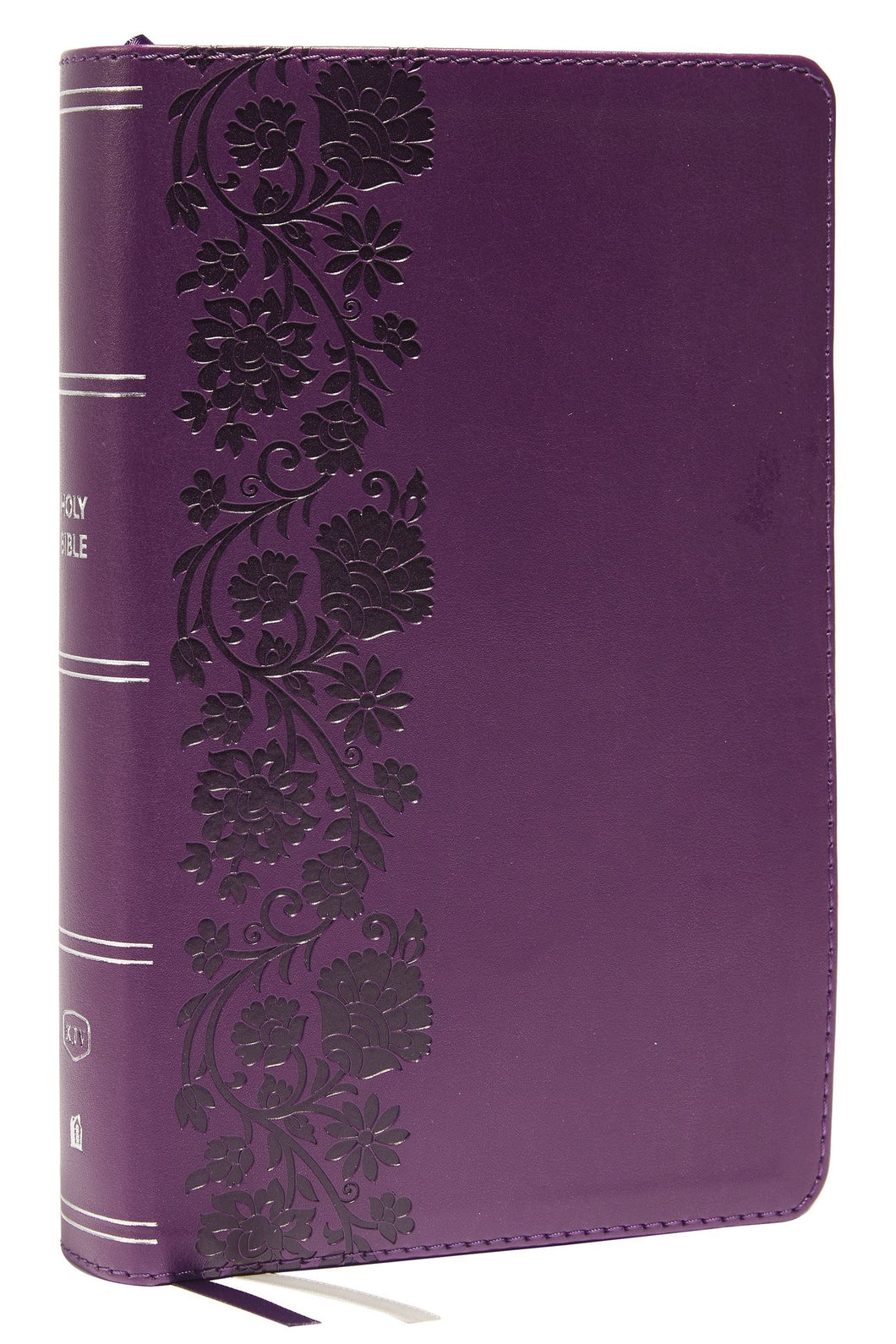 KJV Personal Size Large Print Single-Column Reference Bible (Comfort Print)-Purple Leathersoft