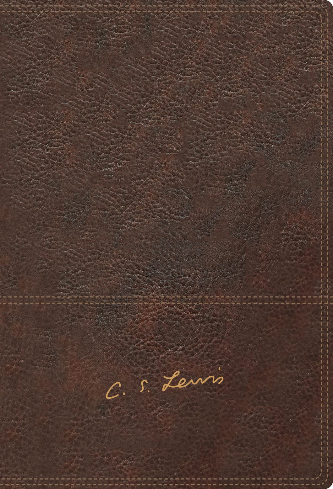 Spanish-RVR The C. S. Lewis Bible (Biblia Reflexiones de C. S. Lewis)-Coffee Leathersoft