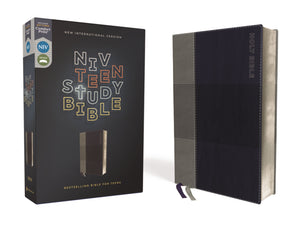 NIV Teen Study Bible (Comfort Print)-Blue Leathersoft