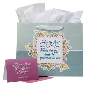 Gift Bag with Card-Large Landscape-The Lord Bless You Numbers 6:24