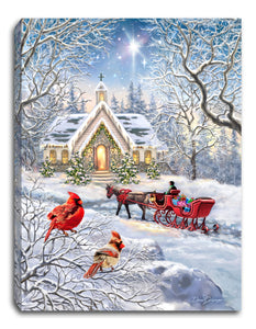 Mini Canvas-Christmas Journey-LED Tabletop w/Timer (8" x 6")