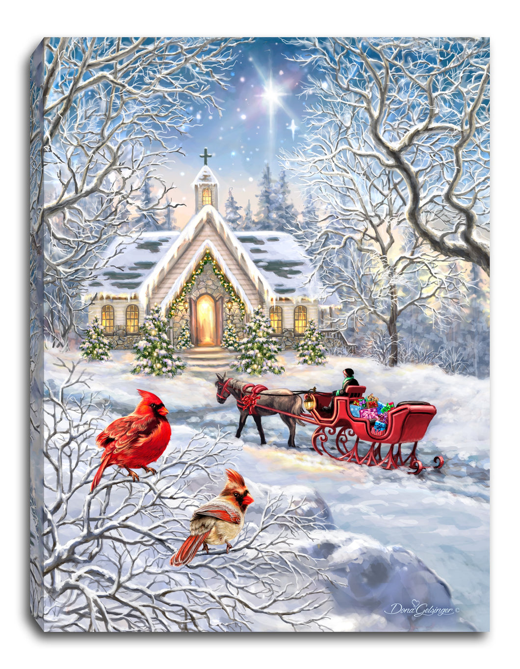Mini Canvas-Christmas Journey-LED Tabletop w/Timer (8