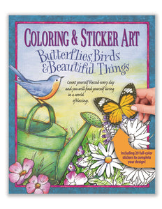 Coloring & Sticker Art Butterflies  Birds & Beautiful Things