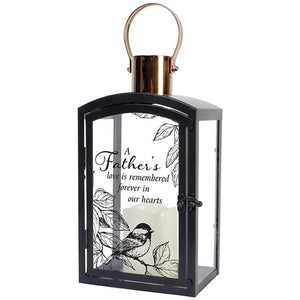 Lantern w/LED Candle & Timer-Father's Love (14.5" x 6.25" x 4.25")