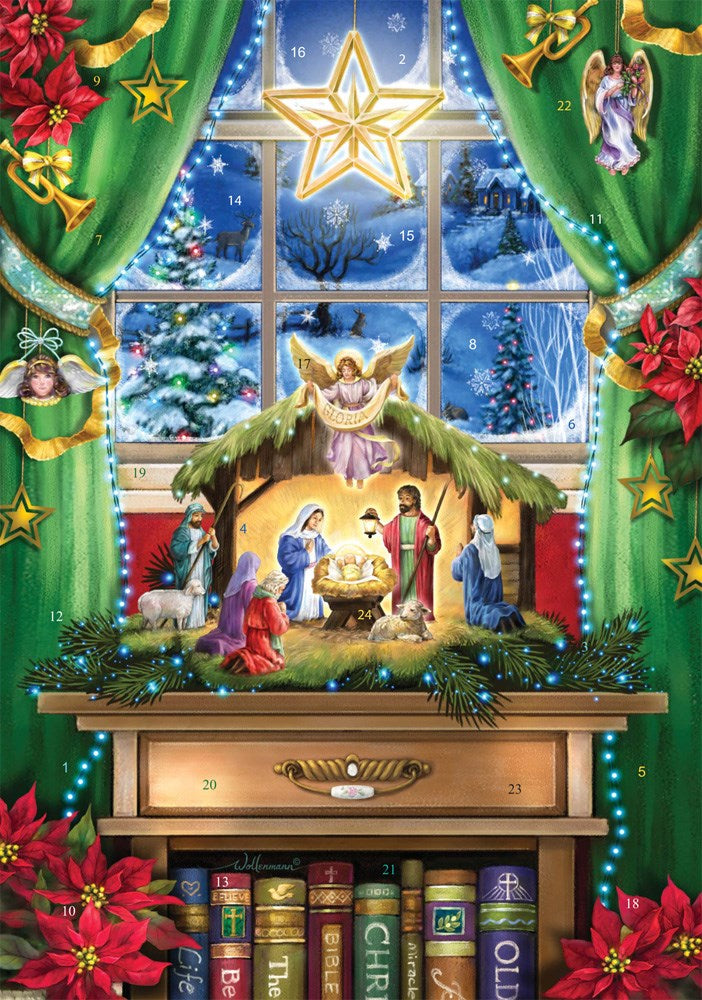 Medium Advent Calendar-Heirloom Nativity (8.25 x 11.75)