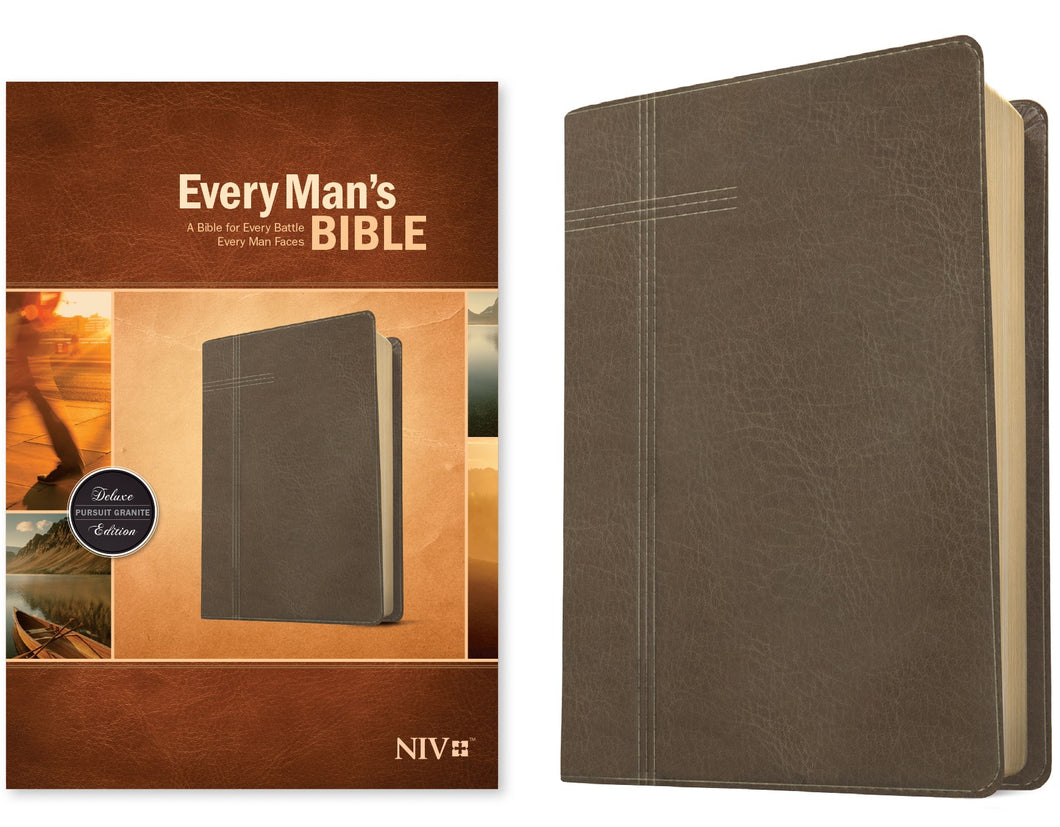 NIV Every Man's Bible-Pursuit Granite LeatherLike