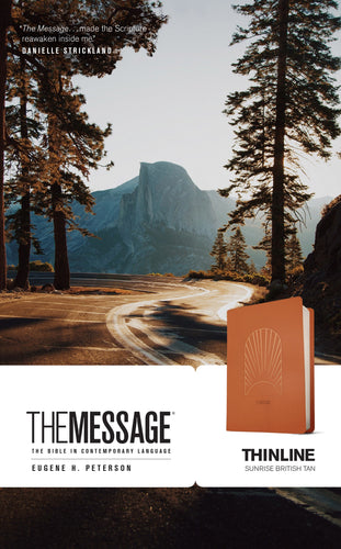 The Message Thinline Bible-Sunrise British Tan LeatherLike