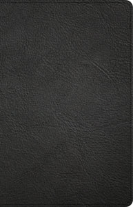 CSB Large Print Personal Size Reference Bible-Black Genuine Leather Indexed