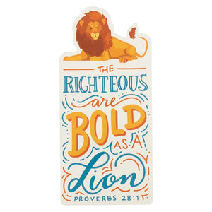 Bookmark-Bold As A Lion-Proverbs 28:1-Yellow