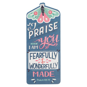 Bookmark-I Will Praise The Lord-Psalm 139:14-Blue