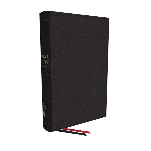 NKJV Word Study Reference Bible (Comfort Print)-Black Bonded Leather Indexed