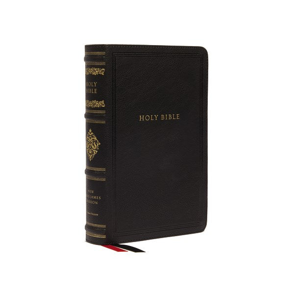 NKJV Wide-Margin Reference Bible (Comfort Print)-Black Leathersoft