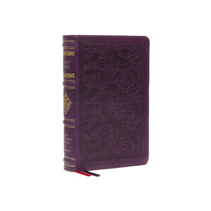 NKJV Wide-Margin Reference Bible (Comfort Print)-Purple Leathersoft