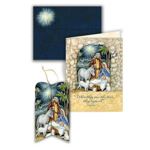 Card-Boxed-Nativity w/Ornament (Box Of 8)